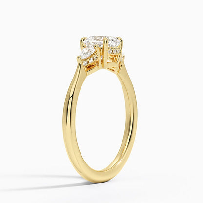 1.60 Carat Princess Halo Design Solitaire Lab Diamond Ring 18K - Florina 