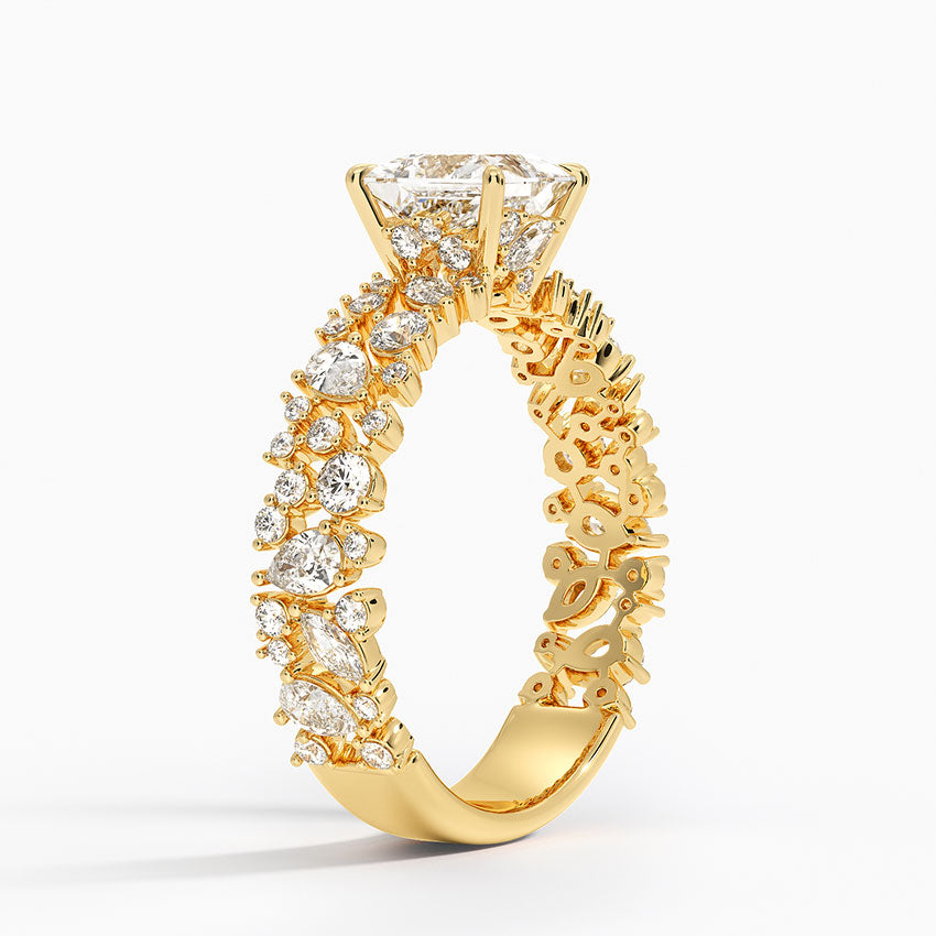 2.00 Prenses Kesim Özel Tasarım Tektaş Laboratuvar Pırlanta Yüzük - Aylora