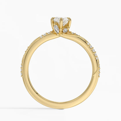 1.60 Carat Princess Halo Design Solitaire Lab Diamond Ring 18K - Florina 