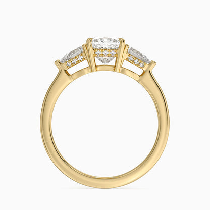 1.60 Carat Princess Halo Design Solitaire Lab Diamond Ring 18K - Florina 