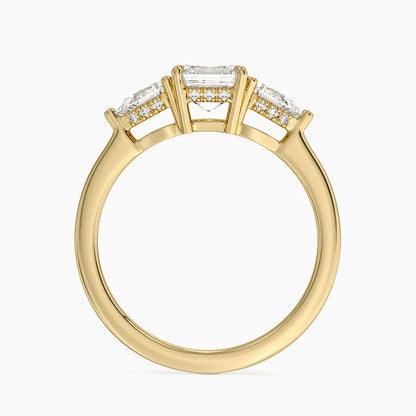 1.60 Carat Princess Halo Design Solitaire Lab Diamond Ring 18K - Florina 