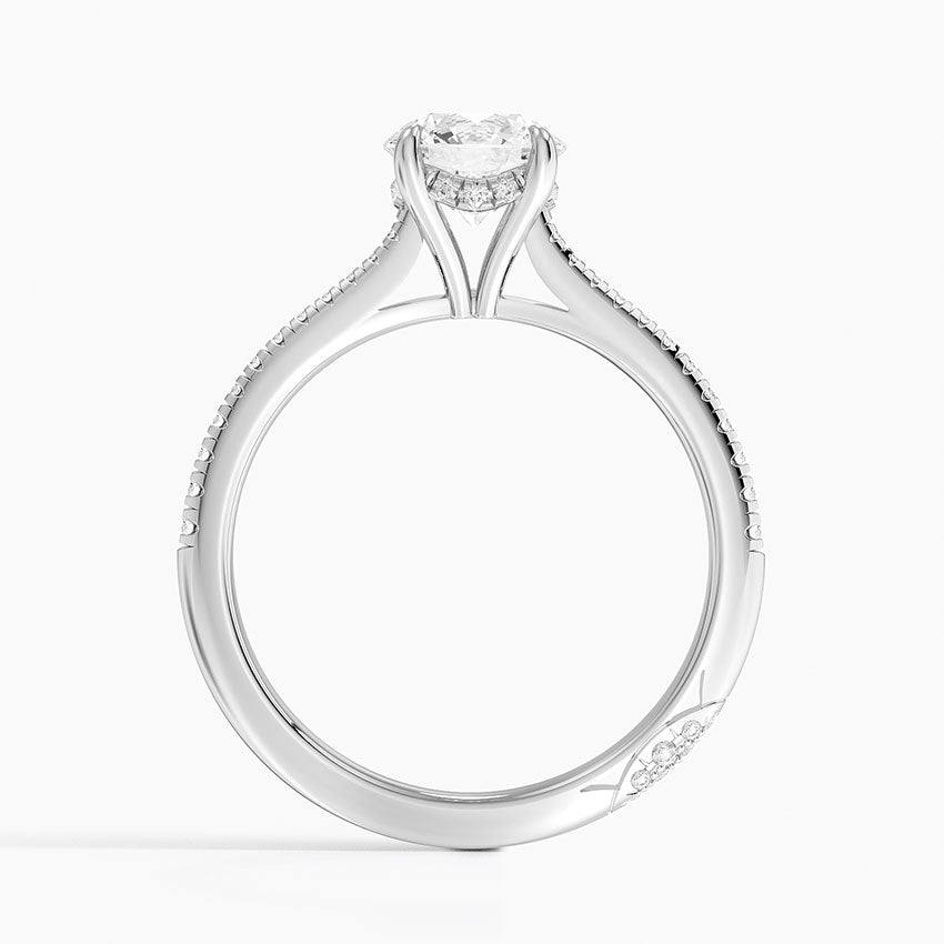 1.25 Karat Hidden Halo Tasarım Tektaş Laboratuvar Pırlanta Yüzük - Milara