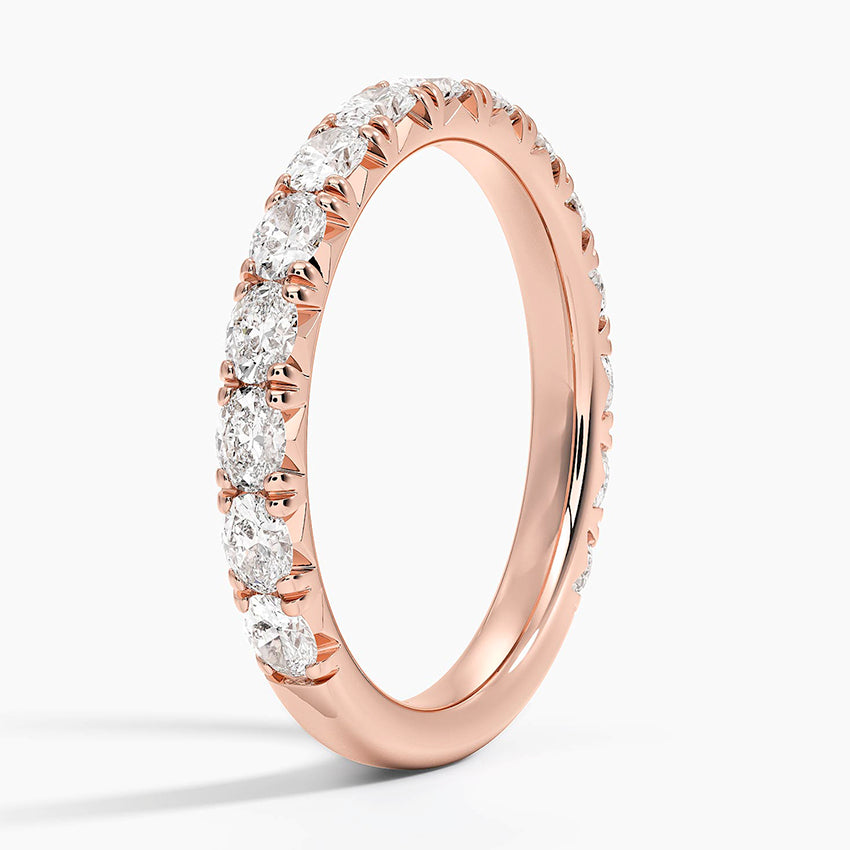 Tam Tur 1,00 Karat Oval Kesim Laboratuvar Pırlanta Yüzük 18K - Bold Diamonds