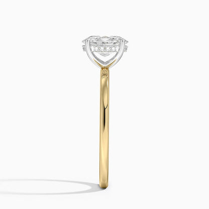 1.60 Carat Princess Halo Design Solitaire Lab Diamond Ring 18K - Florina 