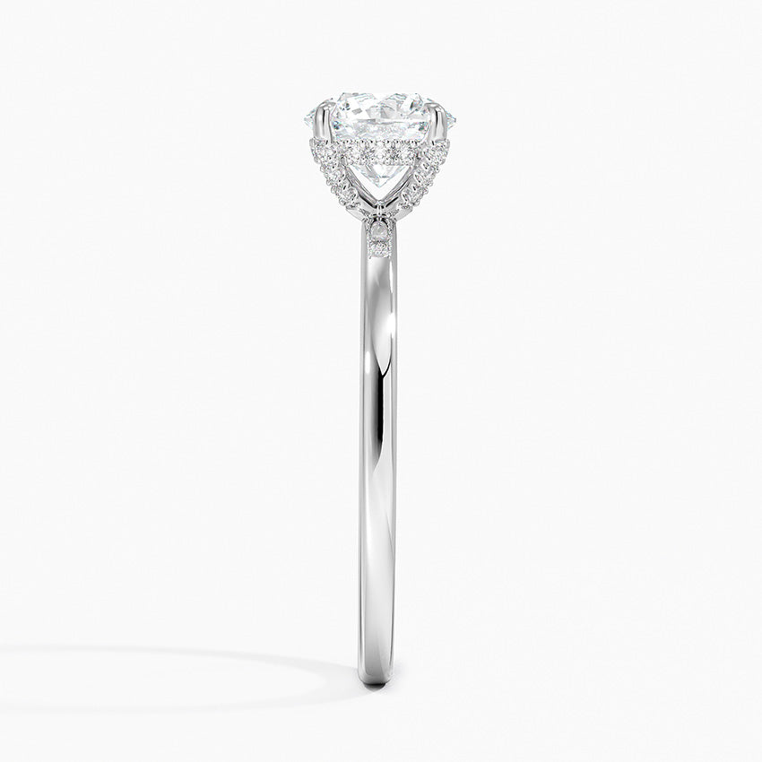 1.60 Carat Princess Halo Design Solitaire Lab Diamond Ring 18K - Florina 