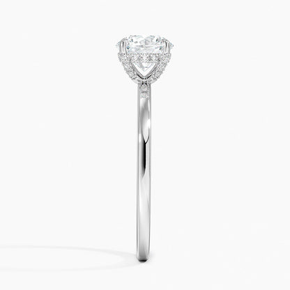 1.60 Carat Princess Halo Design Solitaire Lab Diamond Ring 18K - Florina 