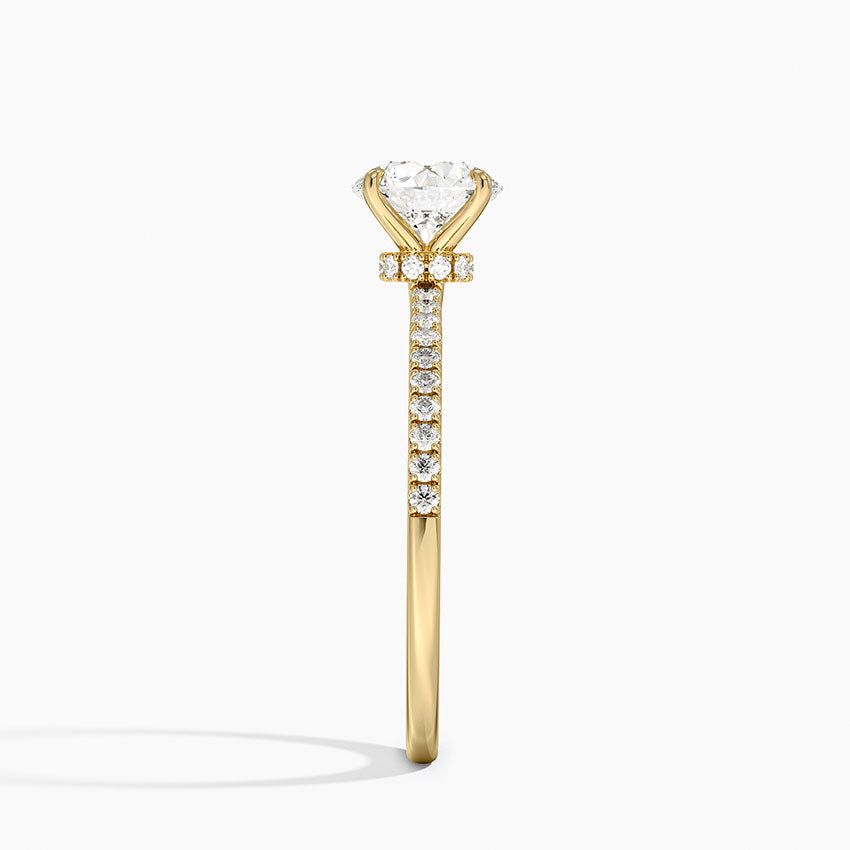 1.25 Karat Hidden Halo Tasarım Tektaş Laboratuvar Pırlanta Yüzük - Filora - Bold Diamonds