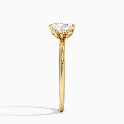 1.60 Carat Princess Halo Design Solitaire Lab Diamond Ring 18K - Florina 