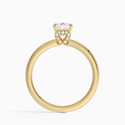 1.15 Cushion Kesim Hidden Halo Tasarım Tektaş Laboratuvar Pırlanta Yüzük - Vilora