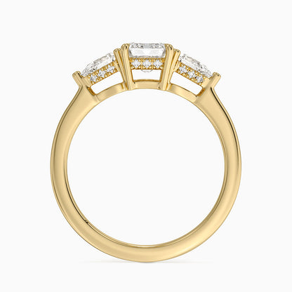 1.60 Carat Princess Halo Design Solitaire Lab Diamond Ring 18K - Florina 
