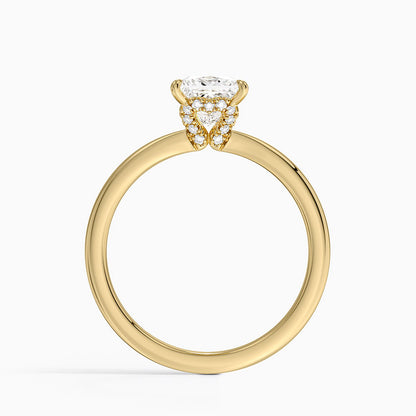 1.15 Prenses Kesim Hidden Halo Tasarım Tektaş Laboratuvar Pırlanta Yüzük - Vilora