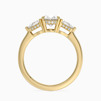 1.60 Carat Princess Halo Design Solitaire Lab Diamond Ring 18K - Florina 