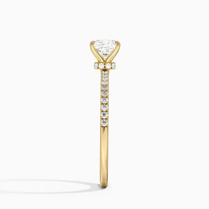 1.60 Carat Princess Halo Design Solitaire Lab Diamond Ring 18K - Florina 