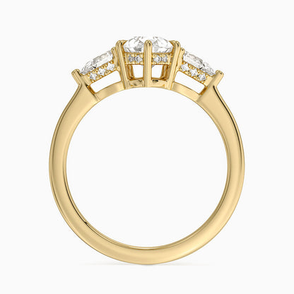 1.60 Carat Princess Halo Design Solitaire Lab Diamond Ring 18K - Florina 