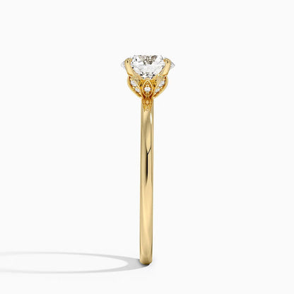 1.60 Carat Princess Halo Design Solitaire Lab Diamond Ring 18K - Florina 