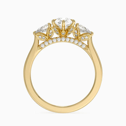 1.60 Carat Princess Halo Design Solitaire Lab Diamond Ring 18K - Florina 