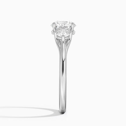 1.60 Carat Princess Halo Design Solitaire Lab Diamond Ring 18K - Florina 