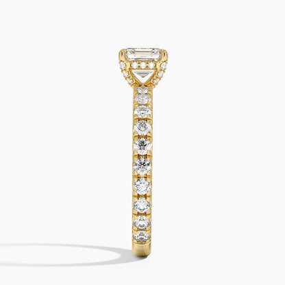 1.60 Carat Princess Halo Design Solitaire Lab Diamond Ring 18K - Florina 