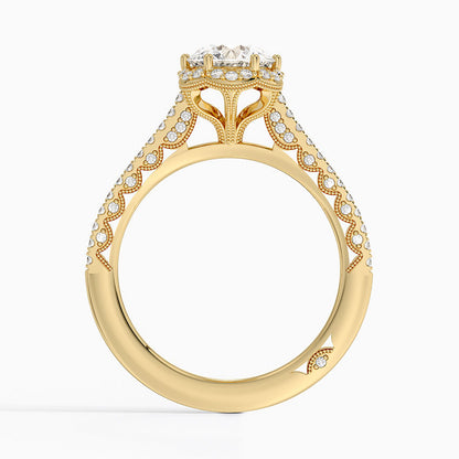 1.50 Hidden Halo Tasarım Tektaş Laboratuvar Pırlanta Yüzük - Gilara