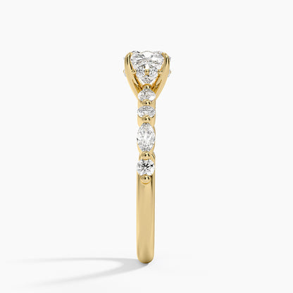 1.60 Carat Princess Halo Design Solitaire Lab Diamond Ring 18K - Florina 
