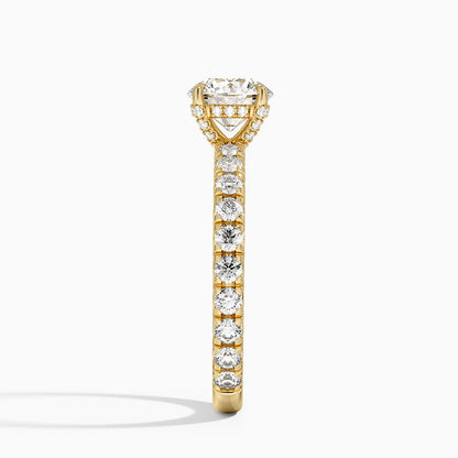 1.75 Karat Hidden Halo Tasarım Tektaş Laboratuvar Pırlanta Yüzük 18K  - Selora