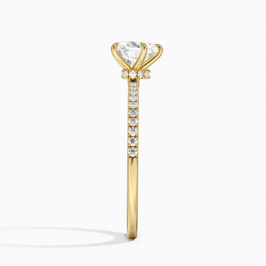 1.25 Karat Kalp Kesim Hidden Halo Tasarım Tektaş Laboratuvar Pırlanta Yüzük - Filora - Bold Diamonds