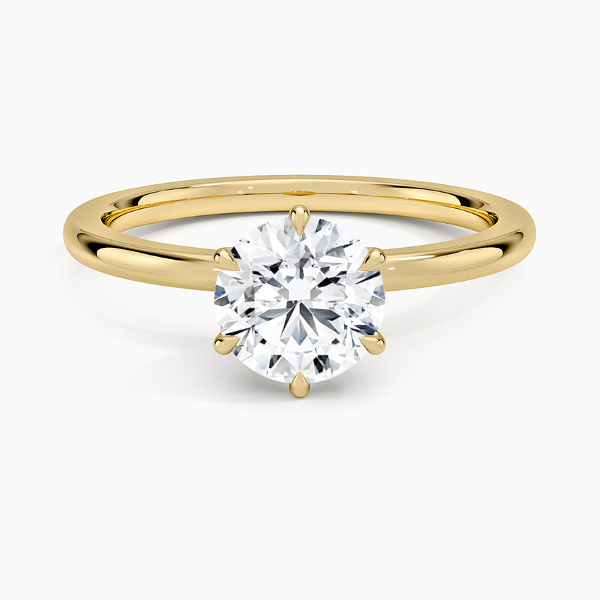 Altı Tırnak 1.15 Karat Hidden Halo Tasarım Tektaş Laboratuvar Pırlanta Yüzük - Delora - Bold Diamonds