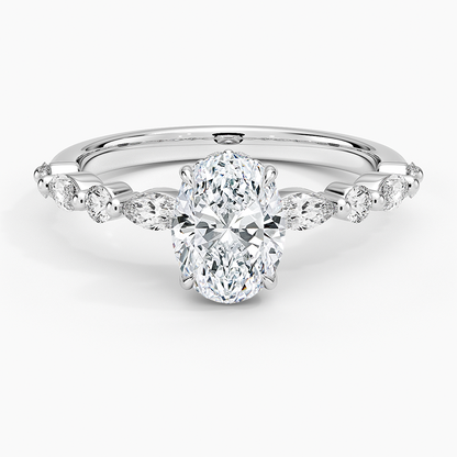 1.60 Carat Princess Halo Design Solitaire Lab Diamond Ring 18K - Florina 