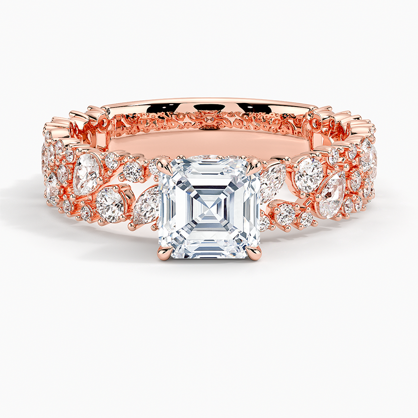 2.00 Asscher Kesim Özel Tasarım Tektaş Laboratuvar Pırlanta Yüzük - Aylora