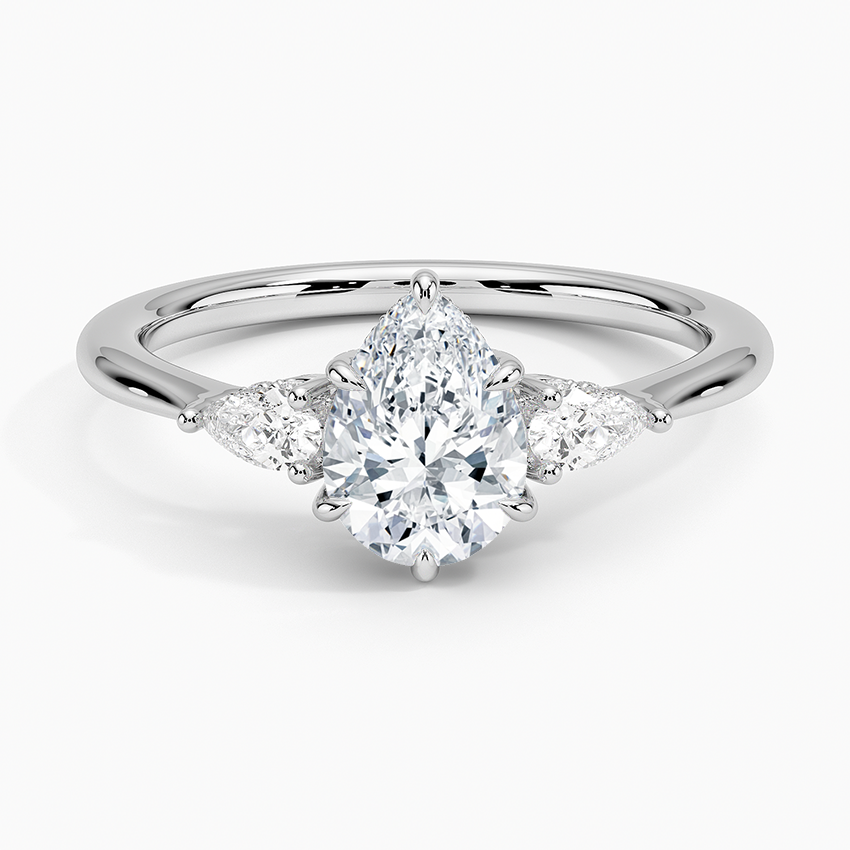 1.60 Carat Princess Halo Design Solitaire Lab Diamond Ring 18K - Florina 