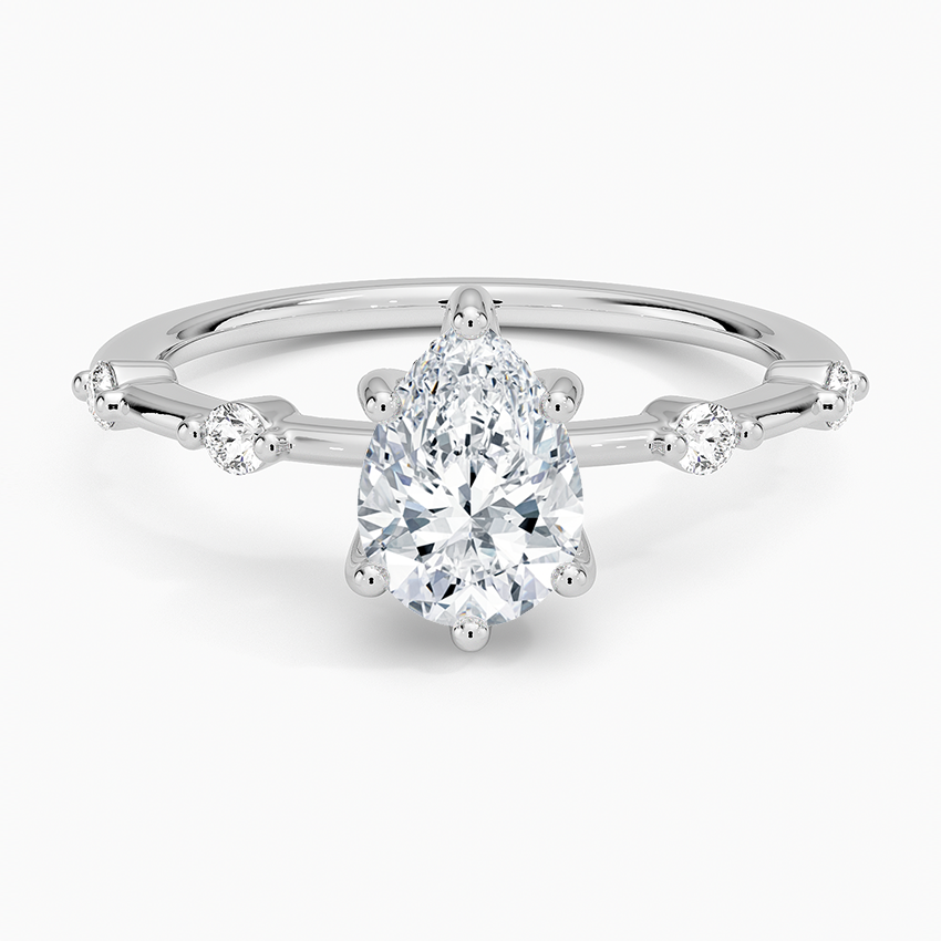 1.20 Damla Kesim Hidden Halo Tasarım Tektaş Laboratuvar Pırlanta Yüzük - Zelora