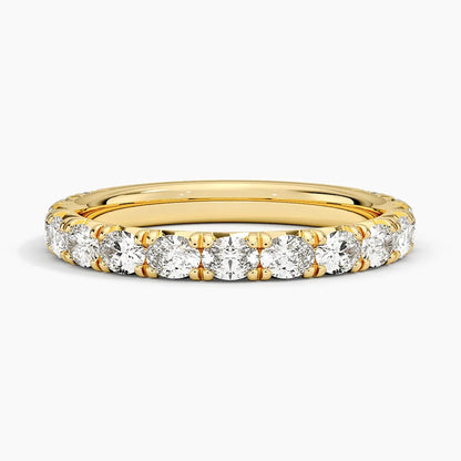 Tam Tur 1,00 Karat Oval Kesim Laboratuvar Pırlanta Yüzük 18K - Bold Diamonds