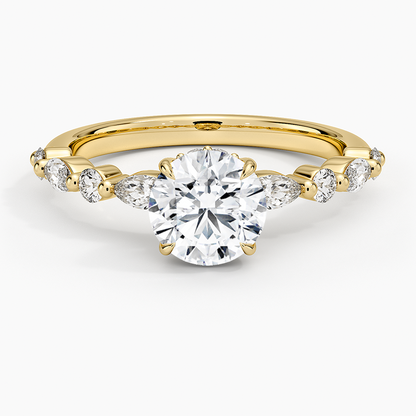 1.60 Carat Princess Halo Design Solitaire Lab Diamond Ring 18K - Florina 
