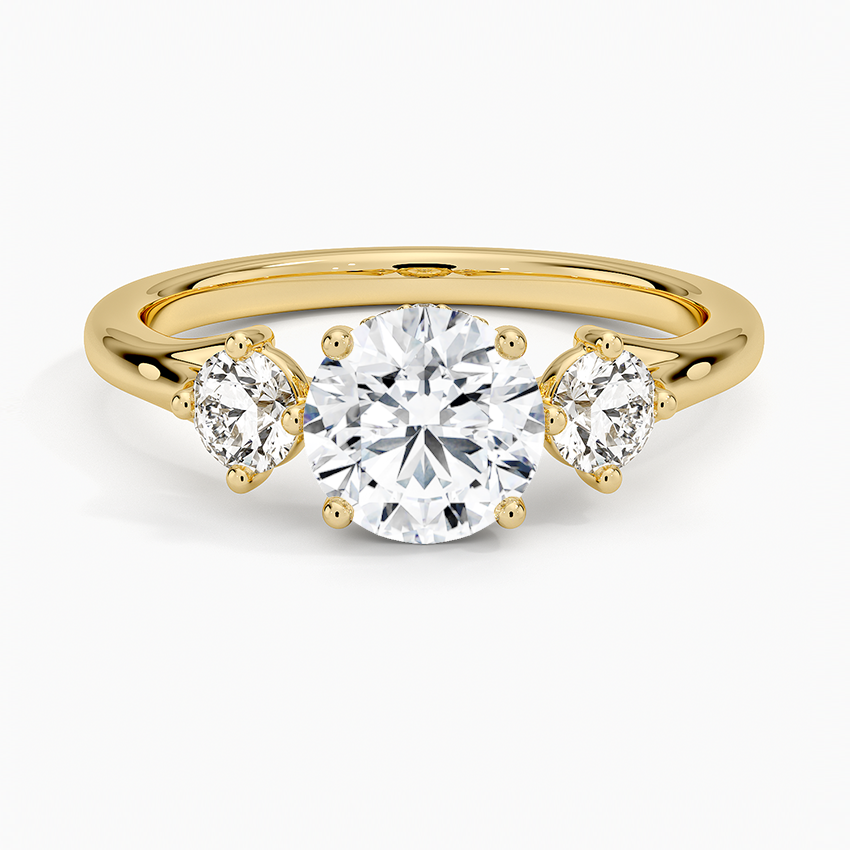 1.50 Karat Yuvarlak Kesim Hidden Halo Tasarım Tektaş Laboratuvar Pırlanta Yüzük - Madrid - Bold Diamonds