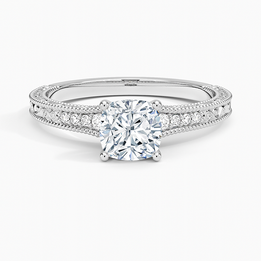 1.60 Carat Princess Halo Design Solitaire Lab Diamond Ring 18K - Florina 