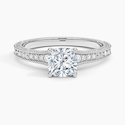 1.60 Carat Princess Halo Design Solitaire Lab Diamond Ring 18K - Florina 