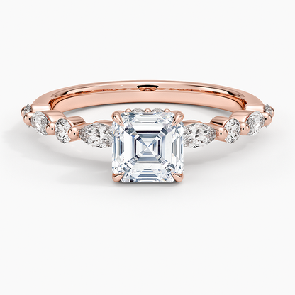 1.60 Carat Princess Halo Design Solitaire Lab Diamond Ring 18K - Florina 