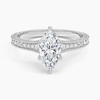 1.15 Karat Marquise Kesim Hidden Halo Tasarım Tektaş Laboratuvar Pırlanta Yüzük - Venice