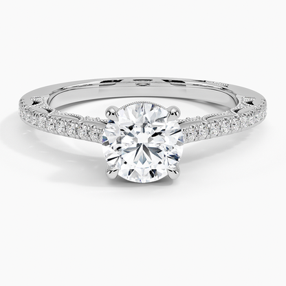 1.60 Carat Princess Halo Design Solitaire Lab Diamond Ring 18K - Florina 