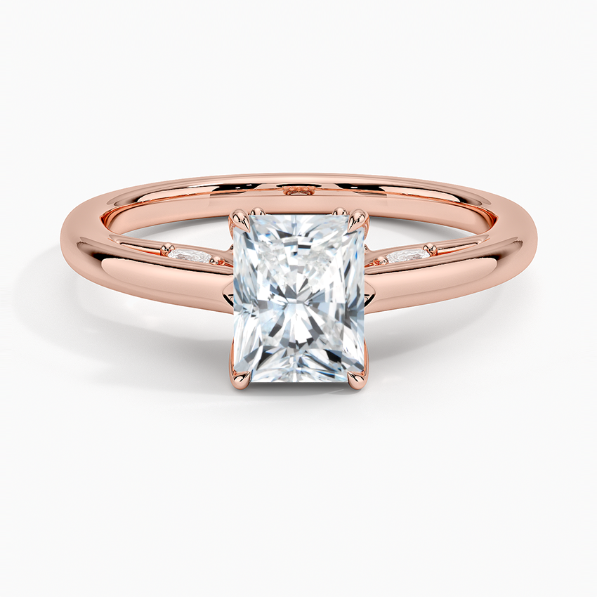 1.30 Radiant Kesim Hidden Halo Tasarım Tektaş Laboratuvar Pırlanta Yüzük - Dalara