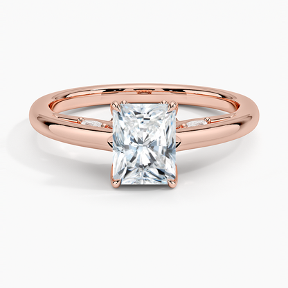 1.30 Radiant Kesim Hidden Halo Tasarım Tektaş Laboratuvar Pırlanta Yüzük - Dalara