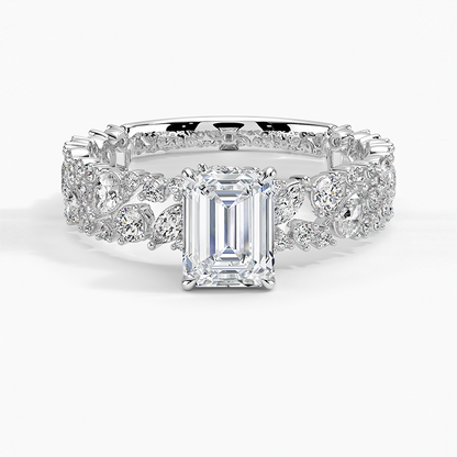 2.00 Emerald Kesim Özel Tasarım Tektaş Laboratuvar Pırlanta Yüzük  - Aylora