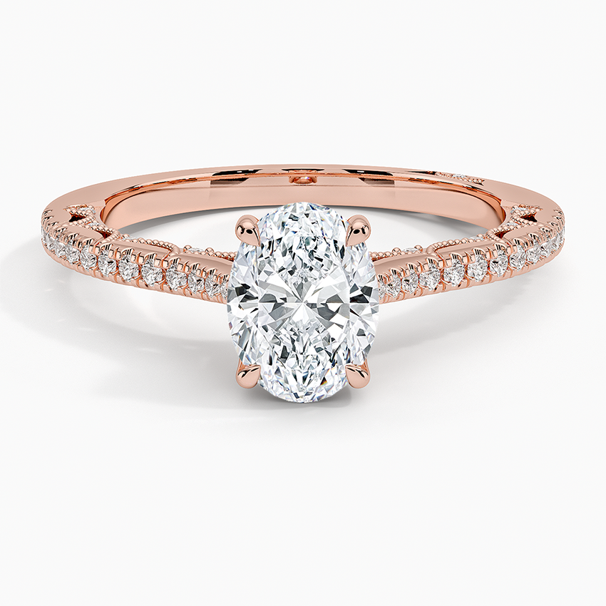 1.50 Oval Kesim Halo Tasarım Tektaş Laboratuvar Pırlanta Yüzük - Nilara