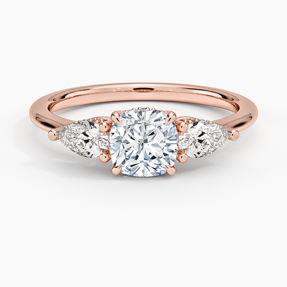 1.60 Carat Princess Halo Design Solitaire Lab Diamond Ring 18K - Florina 