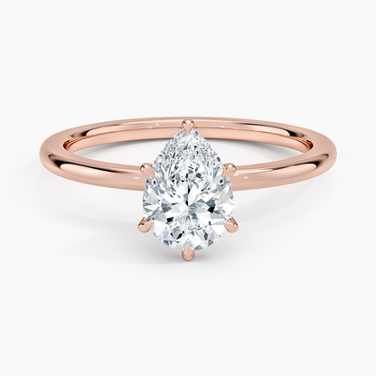 1.60 Carat Princess Halo Design Solitaire Lab Diamond Ring 18K - Florina 