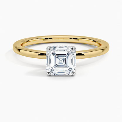 1.60 Carat Princess Halo Design Solitaire Lab Diamond Ring 18K - Florina 
