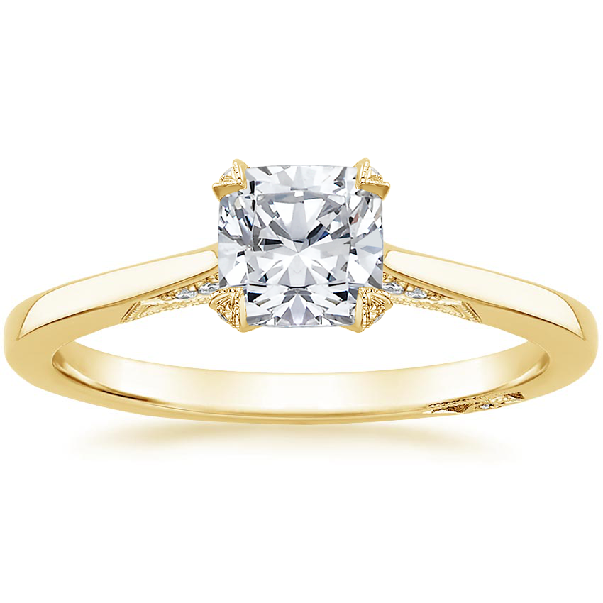 1.25 Cushion Kesim Hidden Halo Tasarım Tektaş Laboratuvar Pırlanta Yüzük - Telara