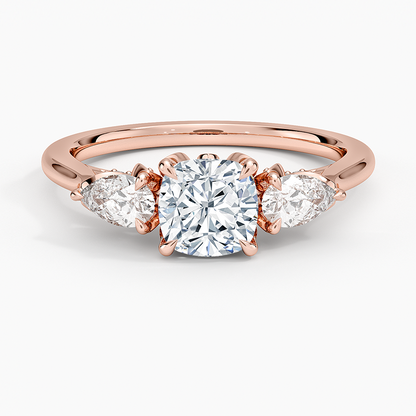 1.60 Carat Princess Halo Design Solitaire Lab Diamond Ring 18K - Florina 