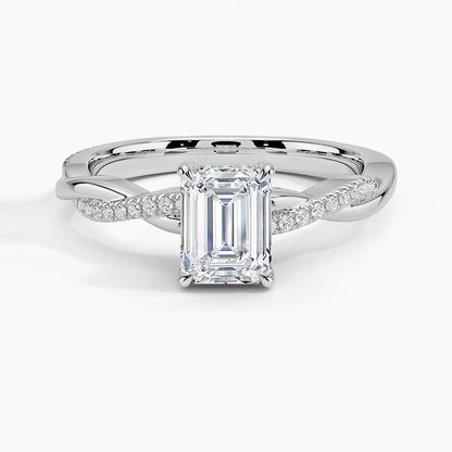1.60 Carat Princess Halo Design Solitaire Lab Diamond Ring 18K - Florina 