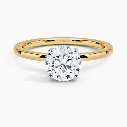 1.60 Carat Princess Halo Design Solitaire Lab Diamond Ring 18K - Florina 